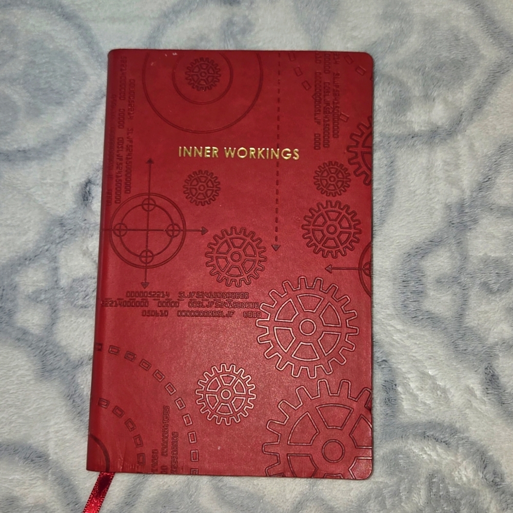 Faux leather small college ruled journal.